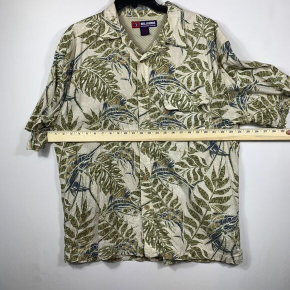 Reel Legends Performance clothing Shirt Mens XXL hawaiian short sleeve - Picture 3 of 9